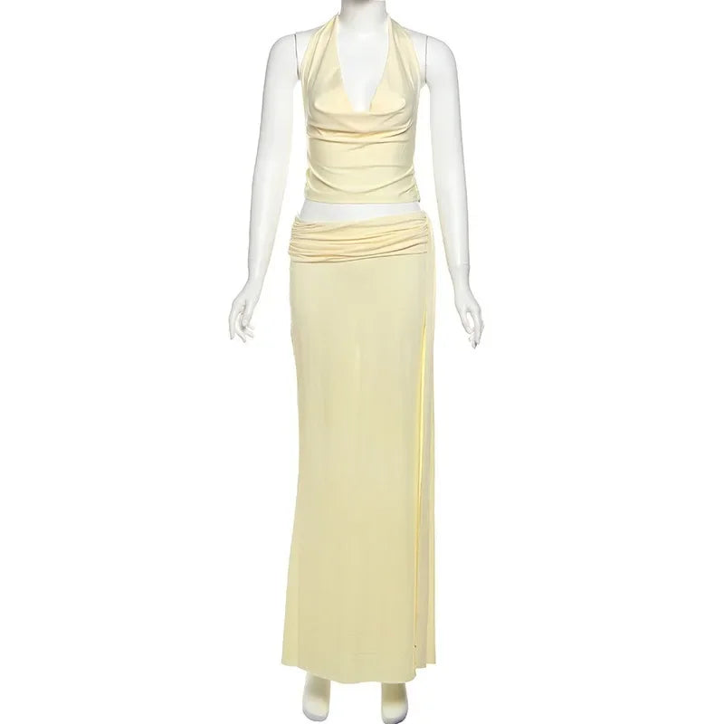 Lotelli - Halter Backless Skirt Set