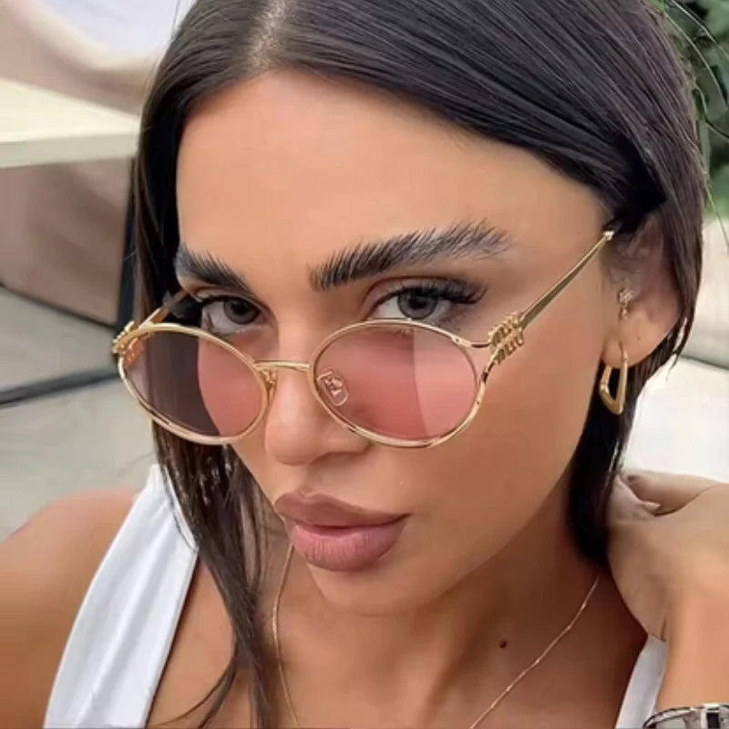 Lotelli - Retro Metal Cat Eye Sunglasses