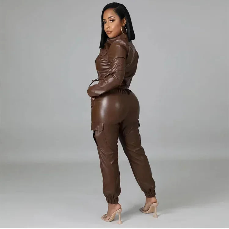 Lotelli – PU Leather Jacket & Pants Set