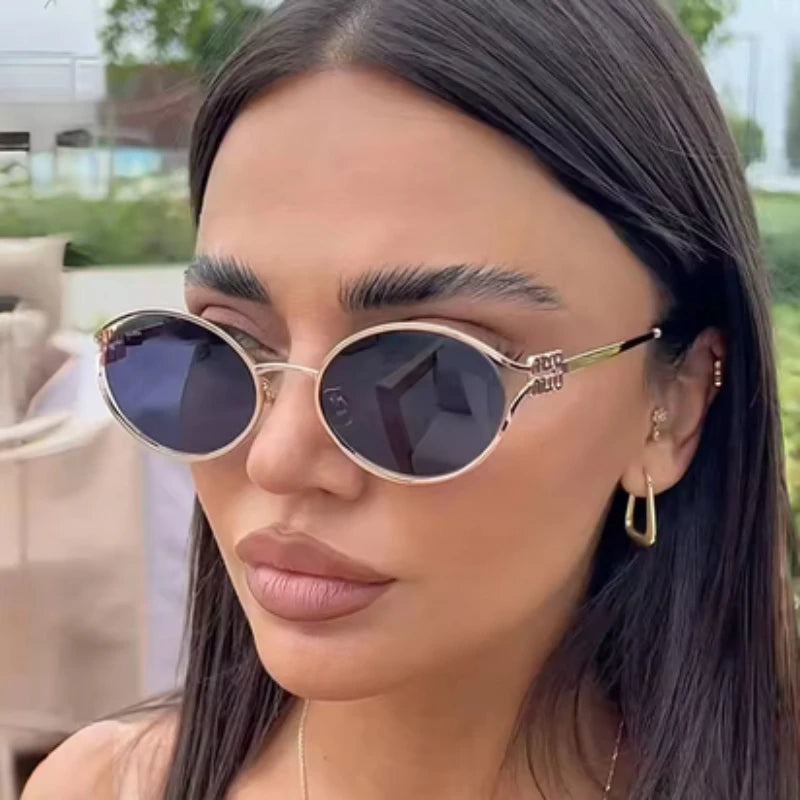 Lotelli - Retro Metal Cat Eye Sunglasses