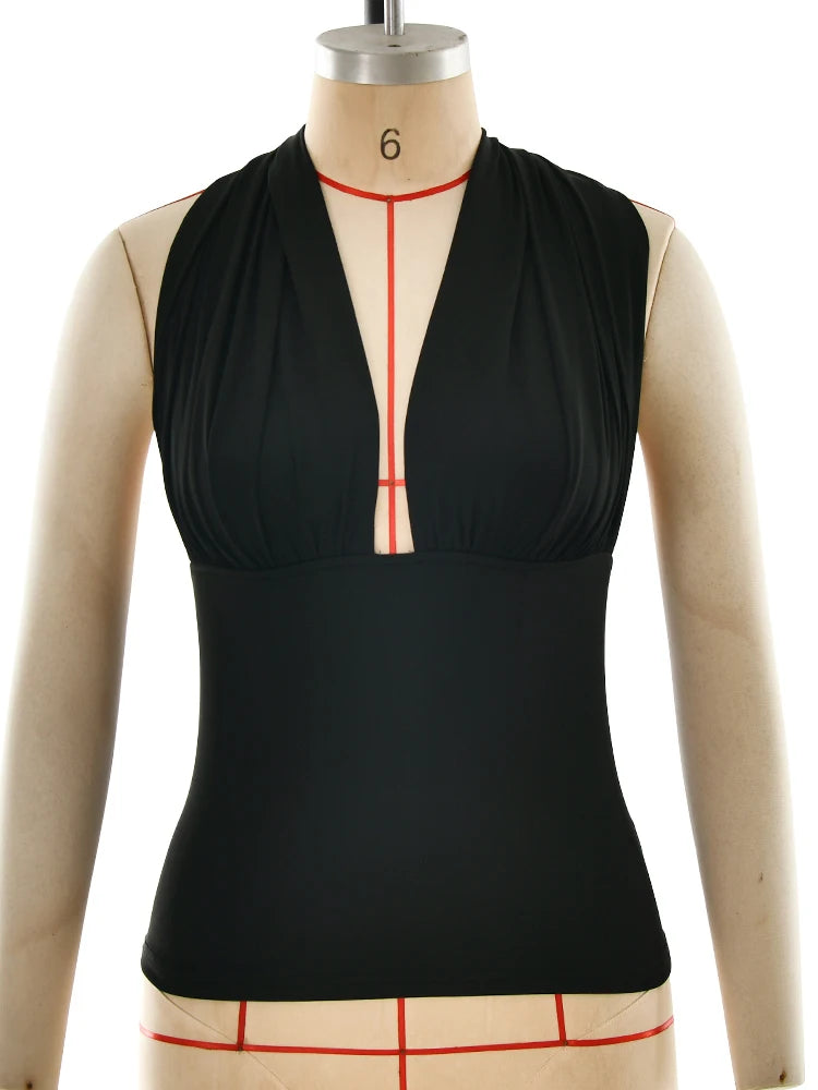 Lotelli - Polka Dot V-Neck Tank Top