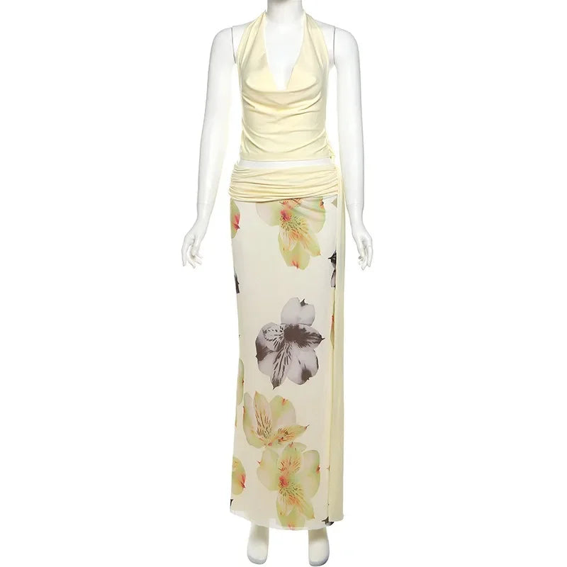 Lotelli - Halter Backless Skirt Set